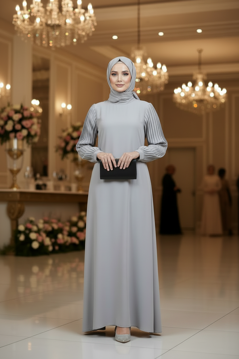 PrettyWoman Pleated Sleeve Dress