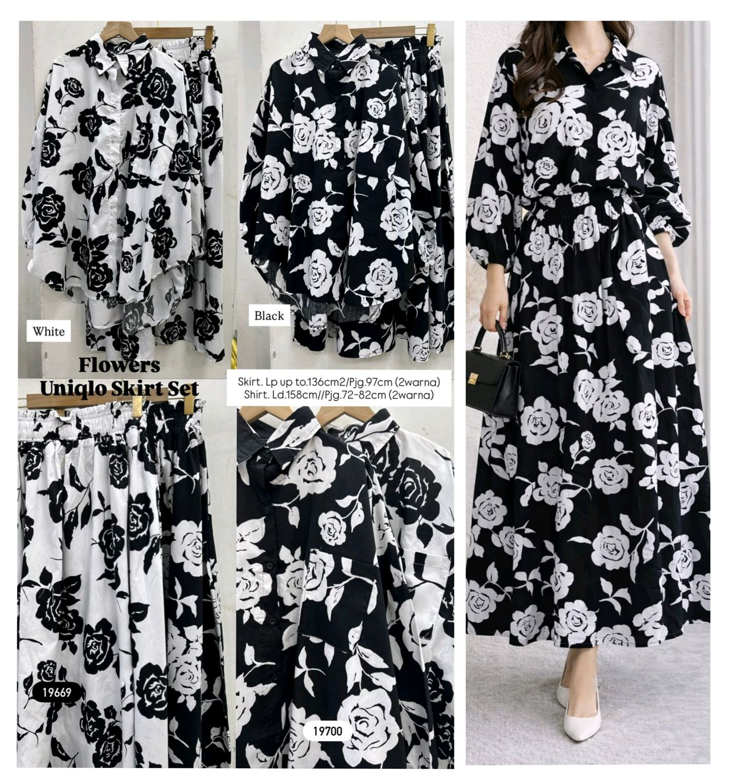 FLOWER UNI SKIRT SET